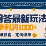 全网首发百度问答新玩法，结合百家号发垂直领域短视频，高效精准获客，定向咨询爆单思路