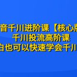 （6504期）抖音千川进阶课【核心版】 千川投流高阶课 小白也可以快速学会千川投流
