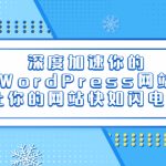 （6502期）深度加速你的WordPress网站，让你的网站快如闪电！