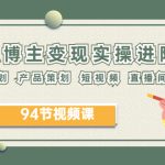 （6222期）2023年知识-博主变现实操进阶课：商业策划 产品策划 短视频 直播间 私域