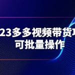 （6216期）2023多多视频带货项目，可批量操作【保姆级教学】