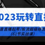 （6191期）2023玩转直播线上课：抖音直播起号-投流超级干货（61节实战课）