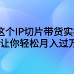 （6090期）蹭这个IP切片带货实操版，让你轻松月入过万（教程+素材）