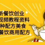 （6021期）最新餐饮创业（全套视频教程资料）176种配方美食，2023餐饮商用配方
