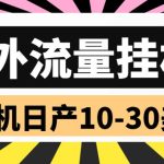（5992期）外面收费1888国外流量全自动挂机项目 单机日产10-30美元 (自动脚本+教程)