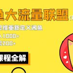 （5946期）【第二期】最新闲鱼大流量联盟骚玩法，单日引流200+，稳定日入1000+
