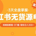 （5912期）2023小红书无货源电商【保姆级教程从0到日入300】爆单3W
