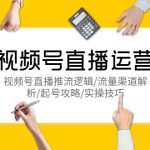 （5730期）视频号直播运营，视频号直播推流逻辑/流量渠道解析/起号攻略/实操技巧