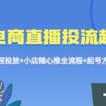 （5585期）抖音电商直播投流起号课程 巨量千川全流程投放+小店随心推全流程+起号方式