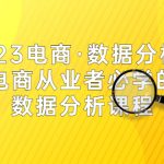 （5495期）2023电商·数据分析课，电商·从业者必学的数据分析课程（42节课）