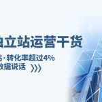 （5279期）亿级·独立站运营干货：全面提升网站·转化率超过4%，轻松大卖 用数据说话