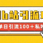 亲测b站引流玩法，单日引流100+私域，简单粗暴，超适合新手小白