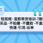 （5175期）短视频·混剪带货培训-第7期 不买品·不拍摄·不露脸·不直播 快速引流出单
