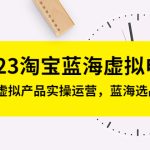 （5164期）2023淘宝蓝海虚拟电商，日入300+虚拟产品实操运营，蓝海选品+案例拆解