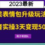 搞笑表情包升级玩法，简单操作，抖音实操3天变现500+