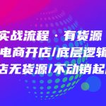 （4891期）商品卡实战流程·有货源无货源 电商开店/底层逻辑/小店无货源/不动销起店等
