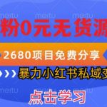小红书虚拟项目私域变现，无需开店0粉0元无货源，长期项自可多号操作【揭秘】