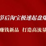 （4804期）2023春节后淘宝极速起盘爆流/爆单：测出赚钱新品  打造高流量爆款