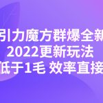 （4368期）2022引力魔方群爆全新战术：2022更新玩法，PPC低于1毛 效率直接提升