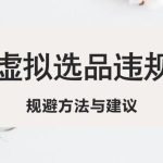 淘宝虚拟违规侵权规避方法与建议，6个部分详细讲解，做虚拟资源必看
