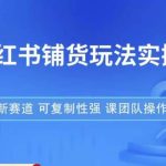 小红书铺货玩法实操课，流量大，竞争小，非常好做，新赛道，可复制性强，可团队操作