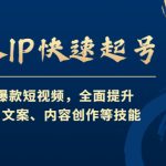 （4470期）个人IP快速起号，打造爆款短视频，全面提升起号、文案、内容创作等技能