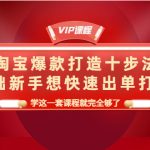 （4085期）淘宝爆款打造十步法，0基础新手想快速出单打爆款，学这一套课程就完全够了