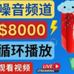 （4066期）创建一个月入8000美元的大自然白色噪音Youtube频道 适合新手操作，流量巨大