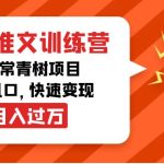 （4049期）小说推文训练营，万年常青树项目，抓住风口，快速变现月入过万