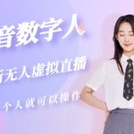 抖音数字人虚拟无人直播间打造（外面收费6000）