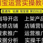 2023淘宝开店教程0基础到高级全套视频网店电商运营培训教学课程