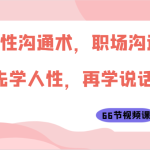 人性沟通术，职场沟通：先学人性，再学说话（66节视频课）