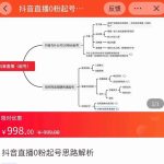 抖音直播0粉起号思路解析0粉快速起号逻辑（价值998元）