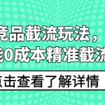 拼多多竞品截流玩法，新手也能0成本精准截流