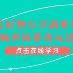 视频号好物分享副业课，视频剪辑带货玩法