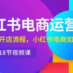 （10429期）小红书·电商运营课：小红书开店流程，小红书电商如何运营（18节视频课）