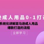 亚马逊成人用品0-1打造爆款：系统化讲解亚马逊成人用品爆款打造的流程
