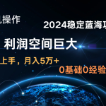 2024新蓝海项目 无门槛高利润长期稳定  纯手机操作 单日收益2000+ 小白当天上手