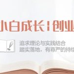 小白成长创业课：追求理论与实践结合，踏实落地，有尊严的持续赚钱-42节