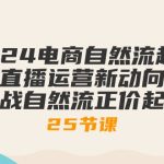 2024电商自然流起号，直播运营新动向 实战自然流正价起号（25节课）