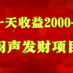 闷声发财，一天收益2000+，到底什么是赚钱，看完你就知道了