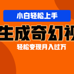 轻松上手！AI生成奇幻画面，视频轻松变现月入过万