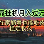 （10921期）挂机项目日入1000+，躺着也能吃肉，适合宝爸宝妈学生党工作室，电脑手…