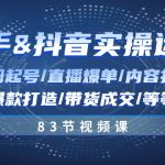 （10887期）快手与抖音实操运营：注册起号/直播爆单/内容打造/爆款打造/带货成交/83节