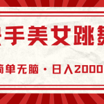 （10955期）快手美女跳舞，简单无脑，轻轻松松日入2000+