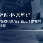 （11508期）阿里国际站-运营笔记：挖取关键词/生成标题/设计图片/制作视频/56节课