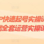 短视频IP快速起号实操课，0基础全套运营实操课，爆款内容设计+粉丝运营+内容变现